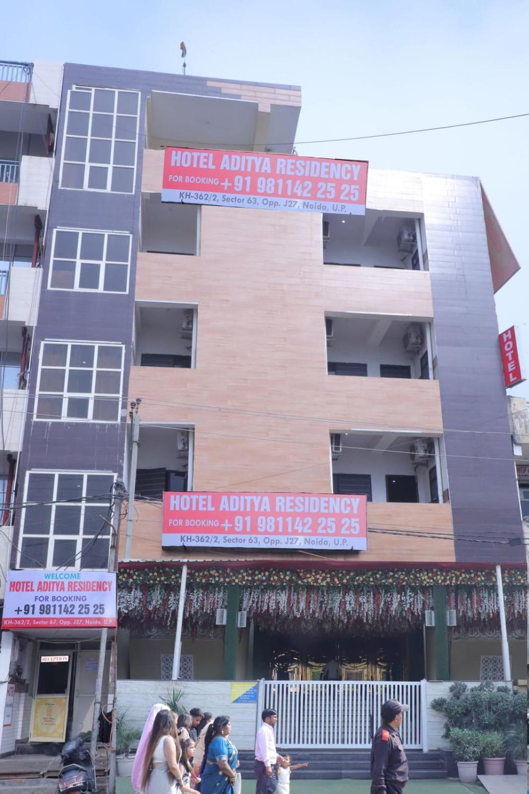 Hotel Aditya Residency Near Sector 63 Metro Station Noida Exteriér fotografie